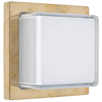 Moretti Luce ICE CUBIC Messing natur Außen Wandleuchte für GX53