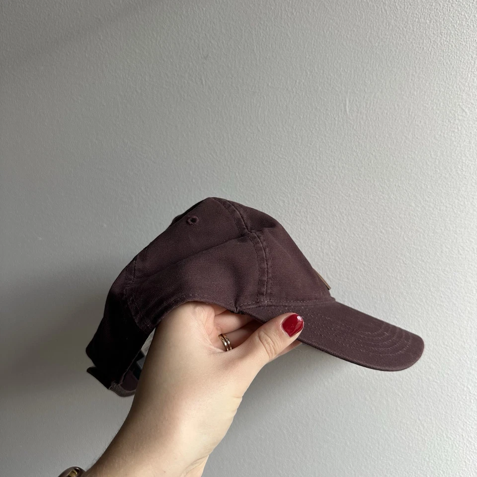 Sombrero ajustable para mujer Carhartt borgoña 100 % algodón Foto 3 de 4
