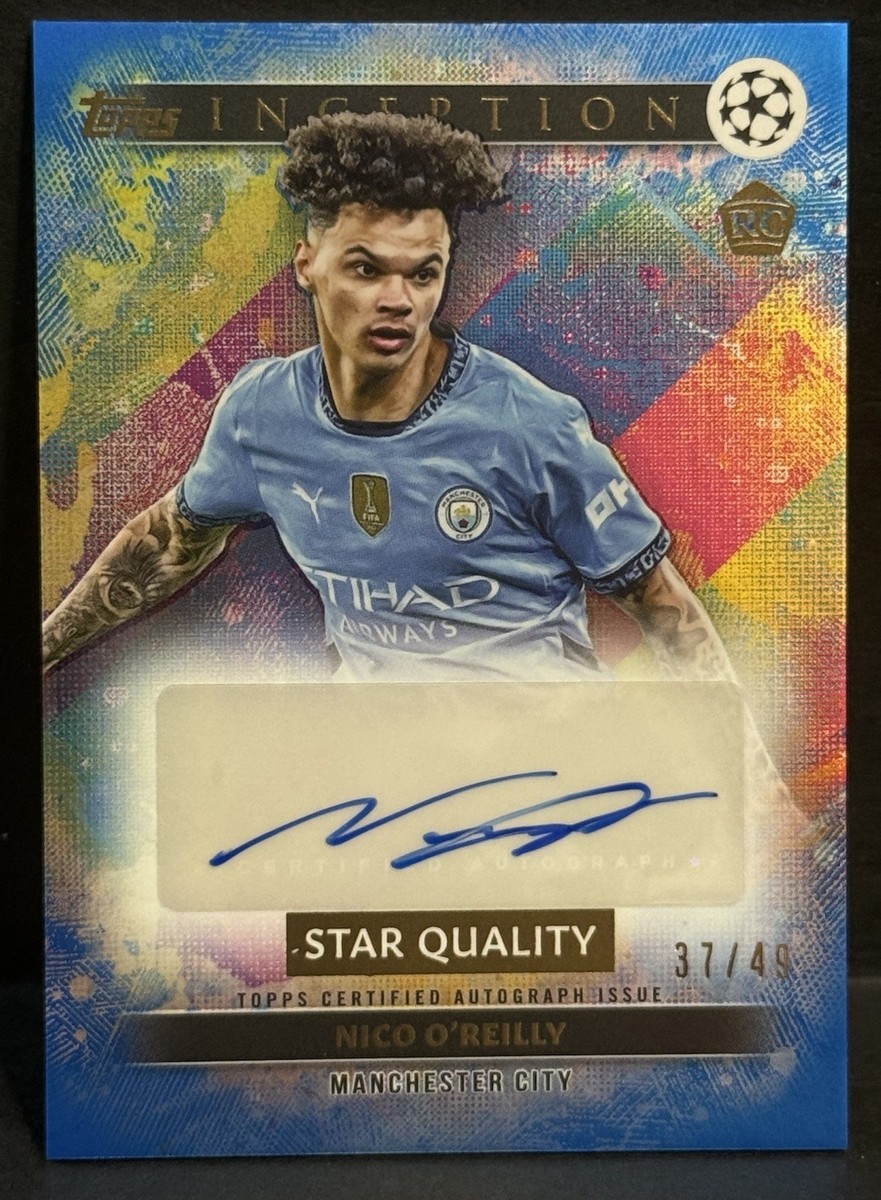 2024-25 Topps Inception UCC Manchester City RC Nico O'Reilly Auto
