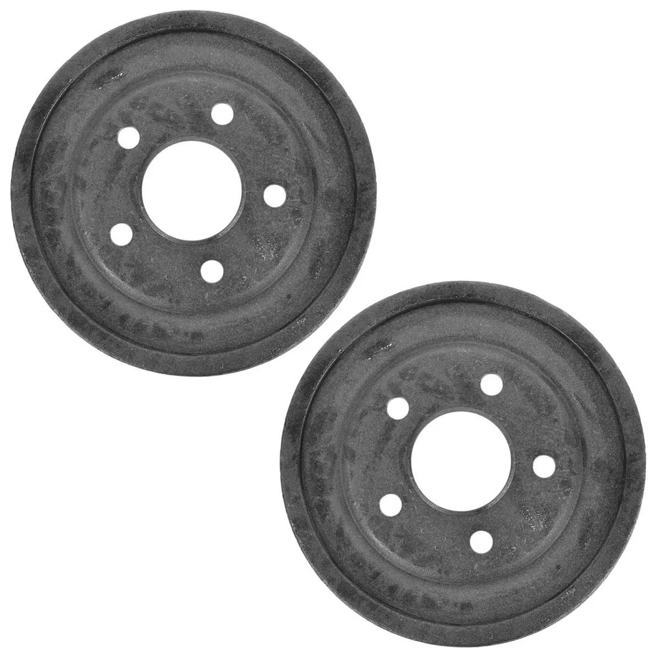 Brake Drum Rear LH Left RH Right Pair Set for 86-00 Ford Taurus Mercury Sable - Image 2 of 4