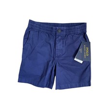 Polo Ralph Lauren Boys Navy Blue Chino Shorts Elastic Waist Size 5 NWT