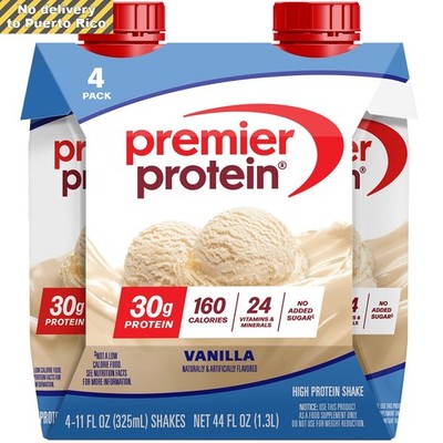 Shake, Vanilla, 30g Protein, 11 fl oz, 4 Ct Fast delivery