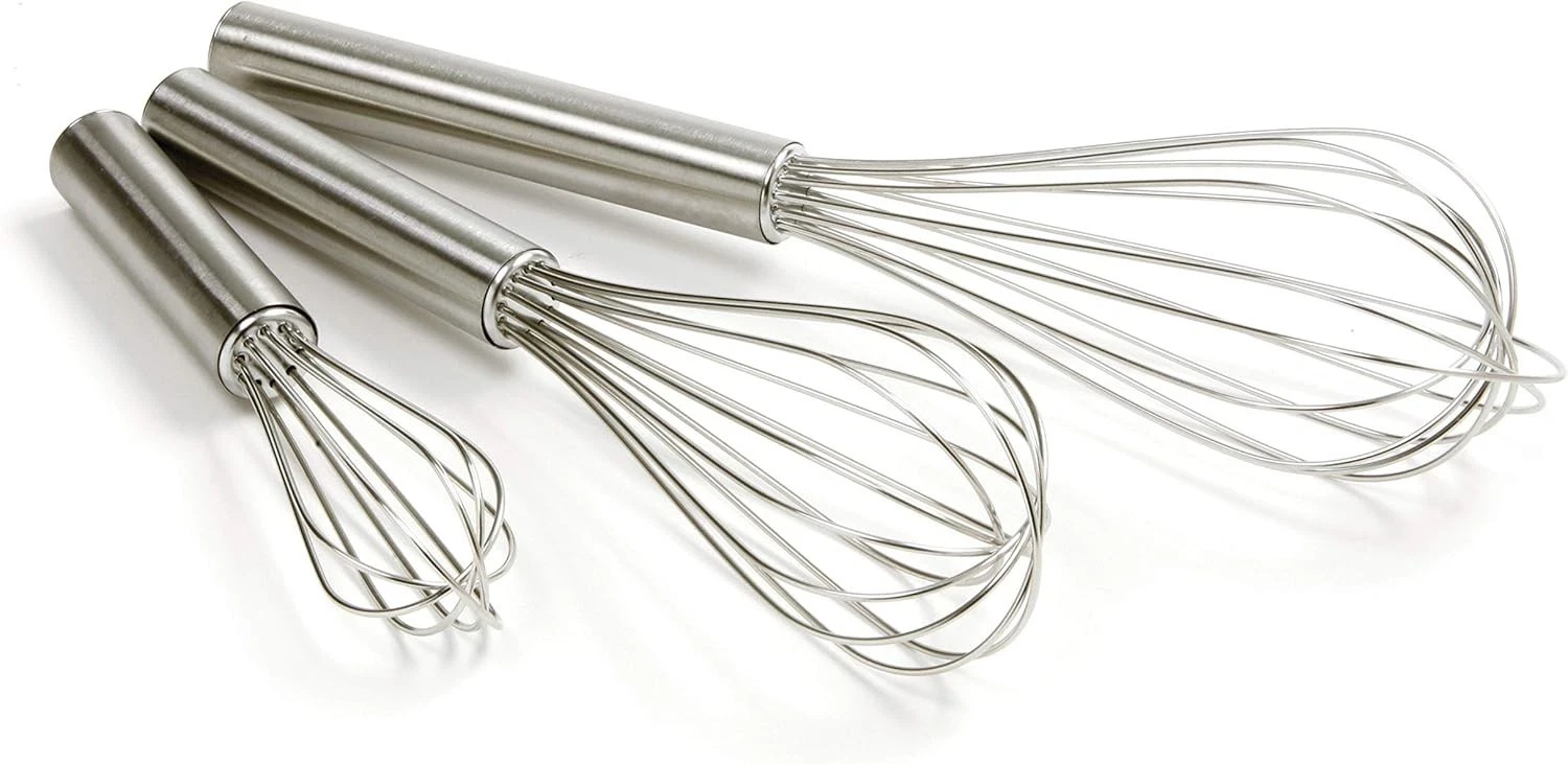 Balloon Wire Whisk Set of 3 Stainless Steel Stir/Mix/Beat 6" /8"/ 10