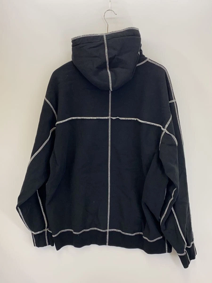 Supreme Felpa con Cappuccio 20SS COVER STITCH FELPATA XL COTONE Nera Usata