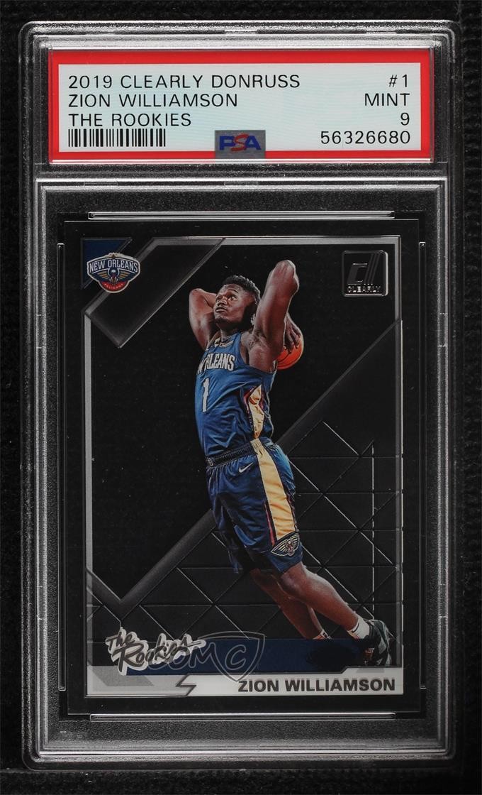 2019-20 Panini Clearly Donruss The Rookies Zion Williamson #1 PSA 9 MINT RC 0ls
