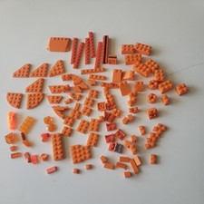 Lego bricks orange shades 3.5 oz mixed lot
