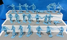 $5 OFF Marx Reissue Civil War Union Toy Soldiers, 23 in 10 Poses(54MM)Light Blue
