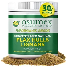 Flax Seed Hull Powder 150g - Flax Seeds Organic High in Lignan SDG for Digest...