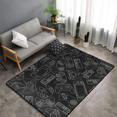 #ad 60 x 39 Inch Video Game Controller Area Rug NonSlip Microfiber Floor Mat $58.00