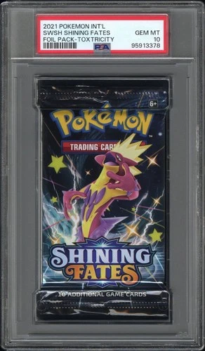 2021 POKEMON INT'L SWSH SHINNING FATES TOXTRICITY FOIL PACK PSA {10} GEM MINT