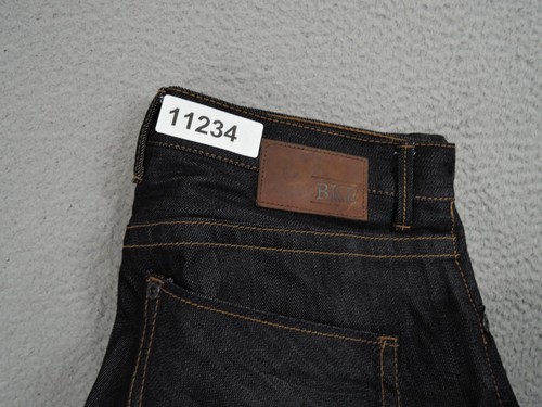 Jeans uomo BKE fibbia 32x30 blu jake denim dritto bottoni mosca ricamato - Foto 10 di 10