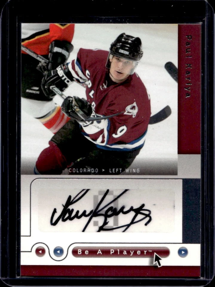 Upper Deck Be A Player Paul Kariya 2005 autógrafo automático #PK Avalanche