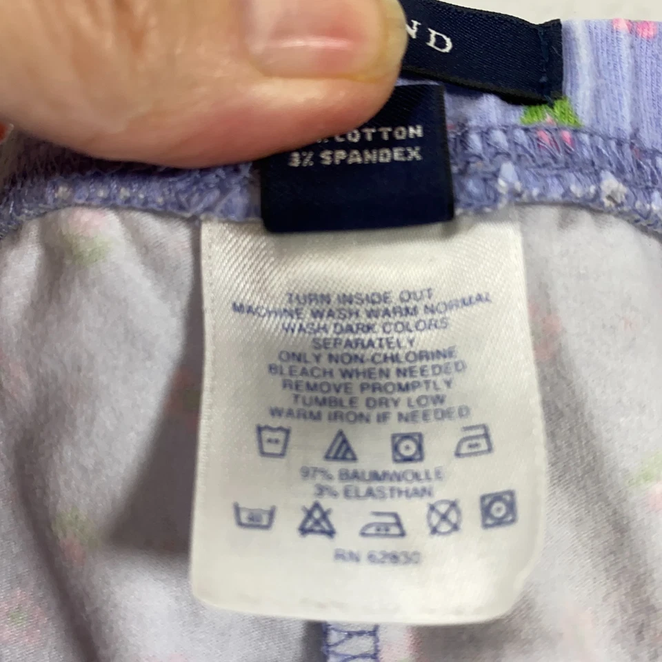 Lote de 3 Pantalones Lands' End Niñas Talla 16 Floral Pierna Recta Bolsillos Carga Foto 4 de 4