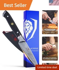 Japanese 3.5" Damascus Paring Knife - Razor Sharp AUS-10V with Protective Sheath