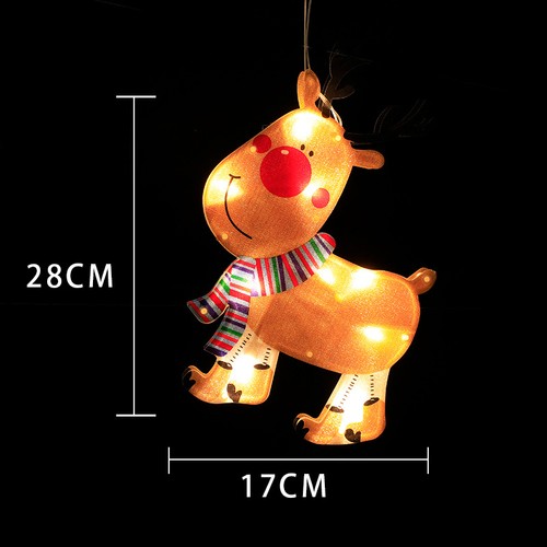 Fenster Weihnachten hängend LED Licht Weihnachtsschmuck Saugnapf Batterie Wohndeko - Bild 12 von 15
