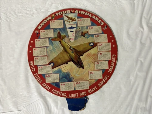 Original WW 2  -US Military War Plane Identification Poster -