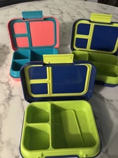 Bentgo Fresh Lunch Box lot of 3 EUC Green Blue Pink Bento Boxes