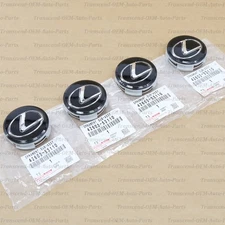 42603-53110 GENUINE OEM SPORT WHEEL CENTER HUB CAP SET BLACK - LEXUS ES GS IS RX