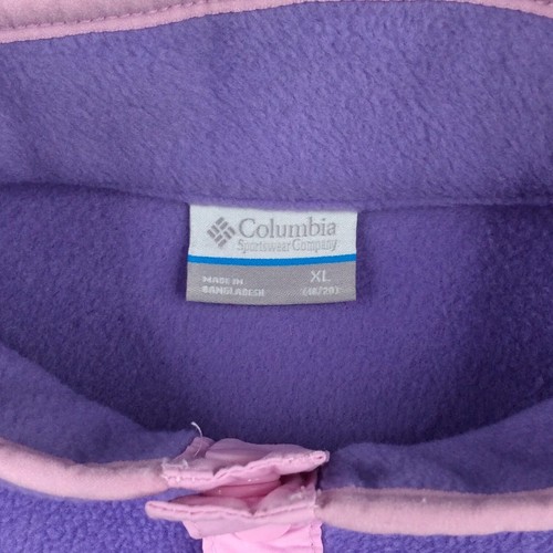 Columbia Benton Springs 1/2 Snap Fleece Pullover Sweatshirt Girls Size XL 18/20 - Picture 7 of 8