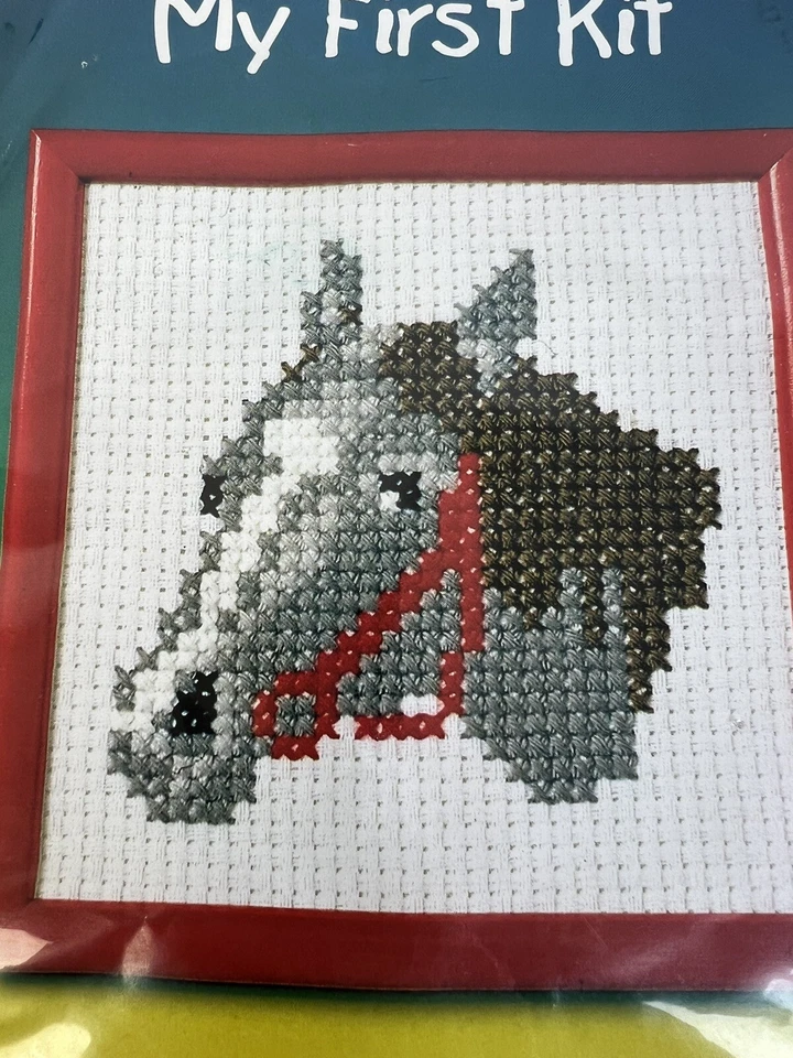 My First Kit Permin of Copenhagen Caballo Punto de Cruz 13 x 12 Aguja Danesa Foto 4 de 4