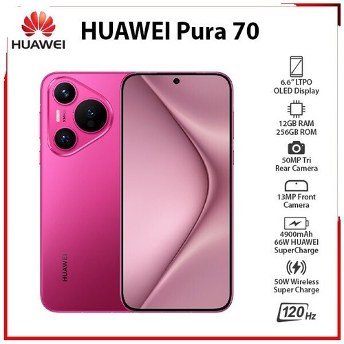HUAWEI Pura 70 ピンク HarmonyOS 12/512GBー Huawei Pura 70 Android Mobile Phone (Pink/12GB+256GB/Dual SIM