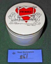Ceramic Trinket BOX Designers Collection FRAGILE HEART Vintage