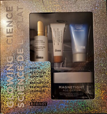 Dr. Brandt Glowing Science Renew Revitalize Luminize 4 piece Set NEW