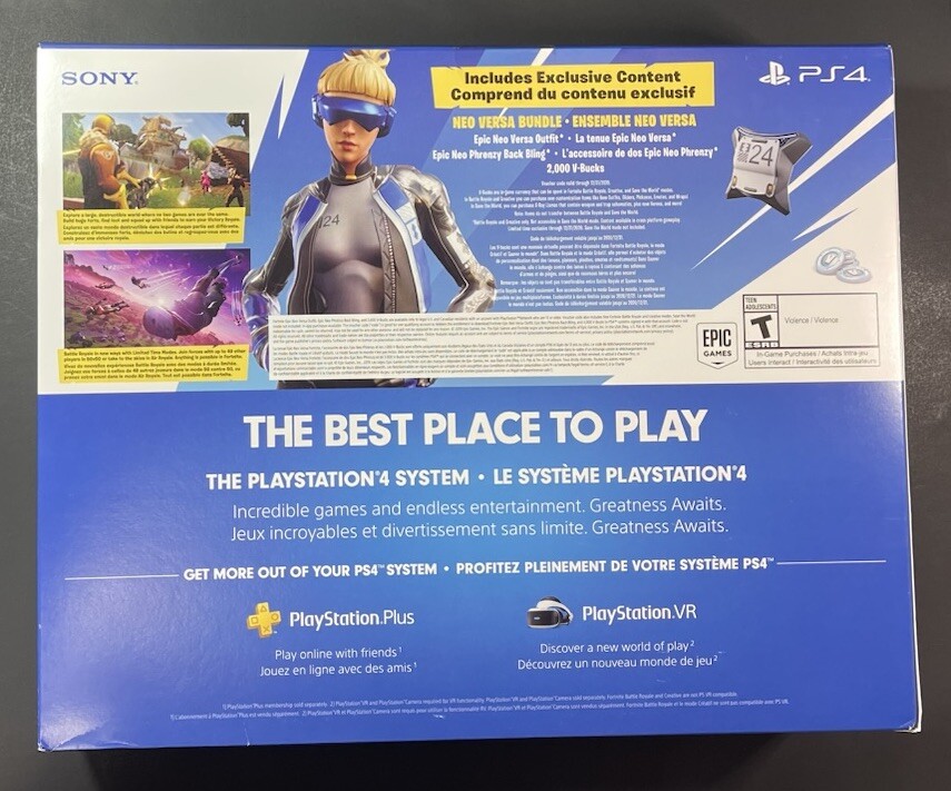 Sony PS4 Slim 1TB Jet Black CUH-2205B [ Fortnite Neo Versa Bundle