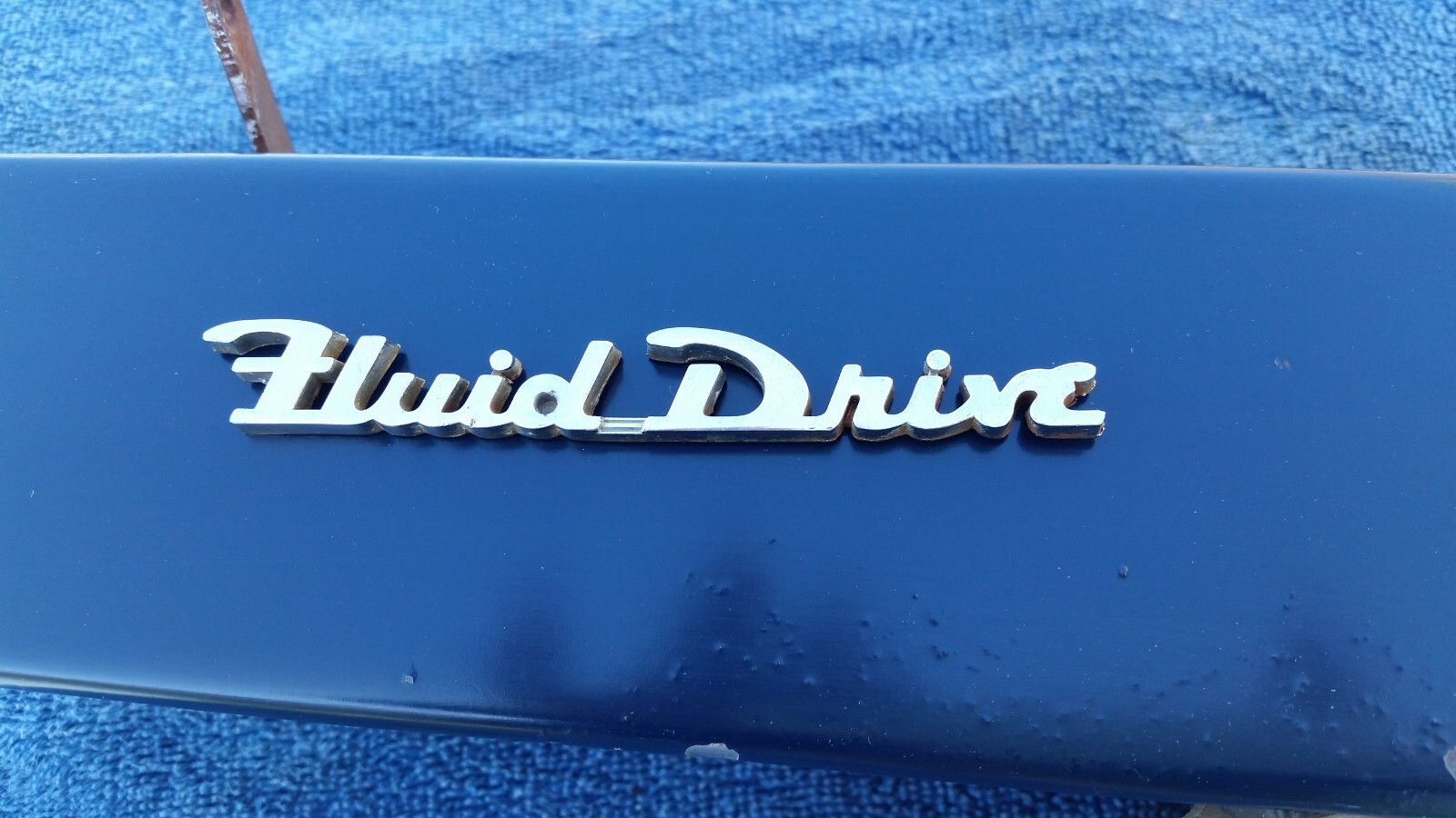 vintage 1950 1951 dodge truck fluid drive emblem b-series hood side ...