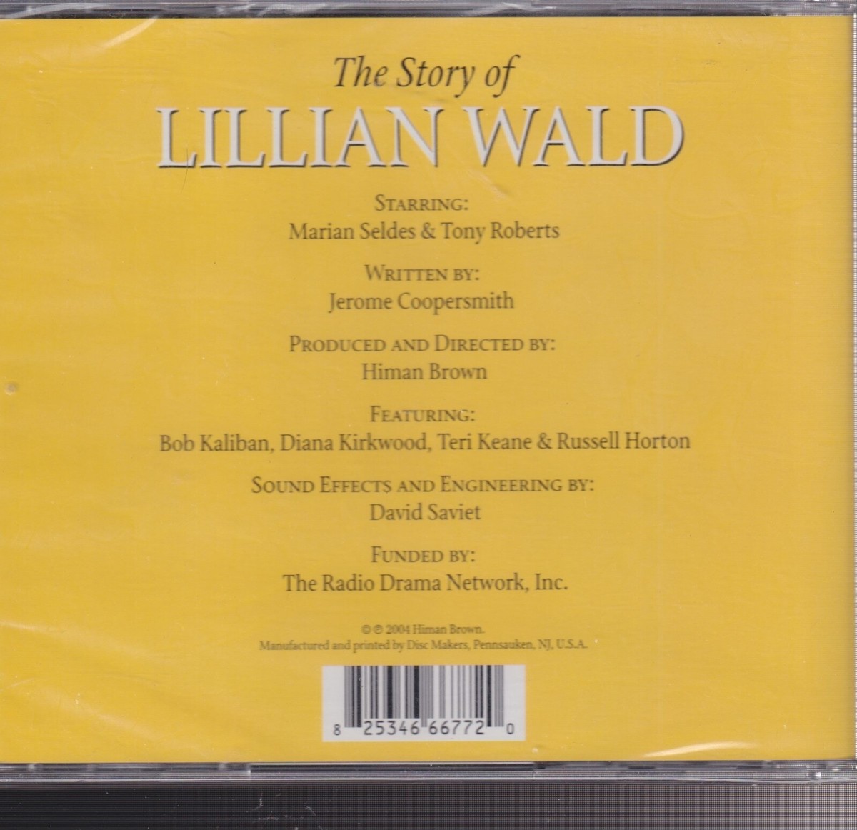 the story of Lillian wald cd sealed | eBay