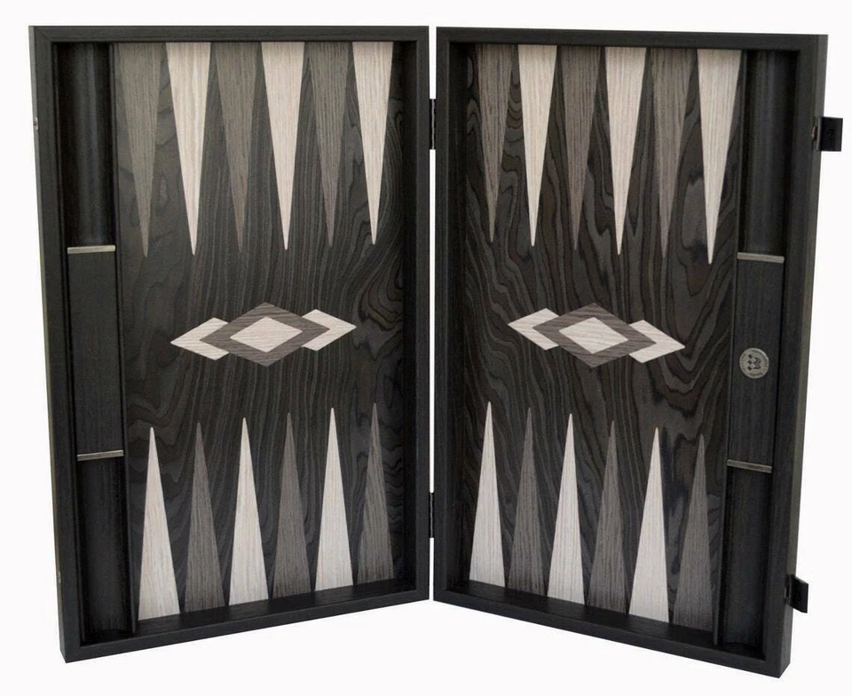 Manopoulos Ebony Burl Luxury Backgammon Set - Handmade in Greece - Image 2 of 4