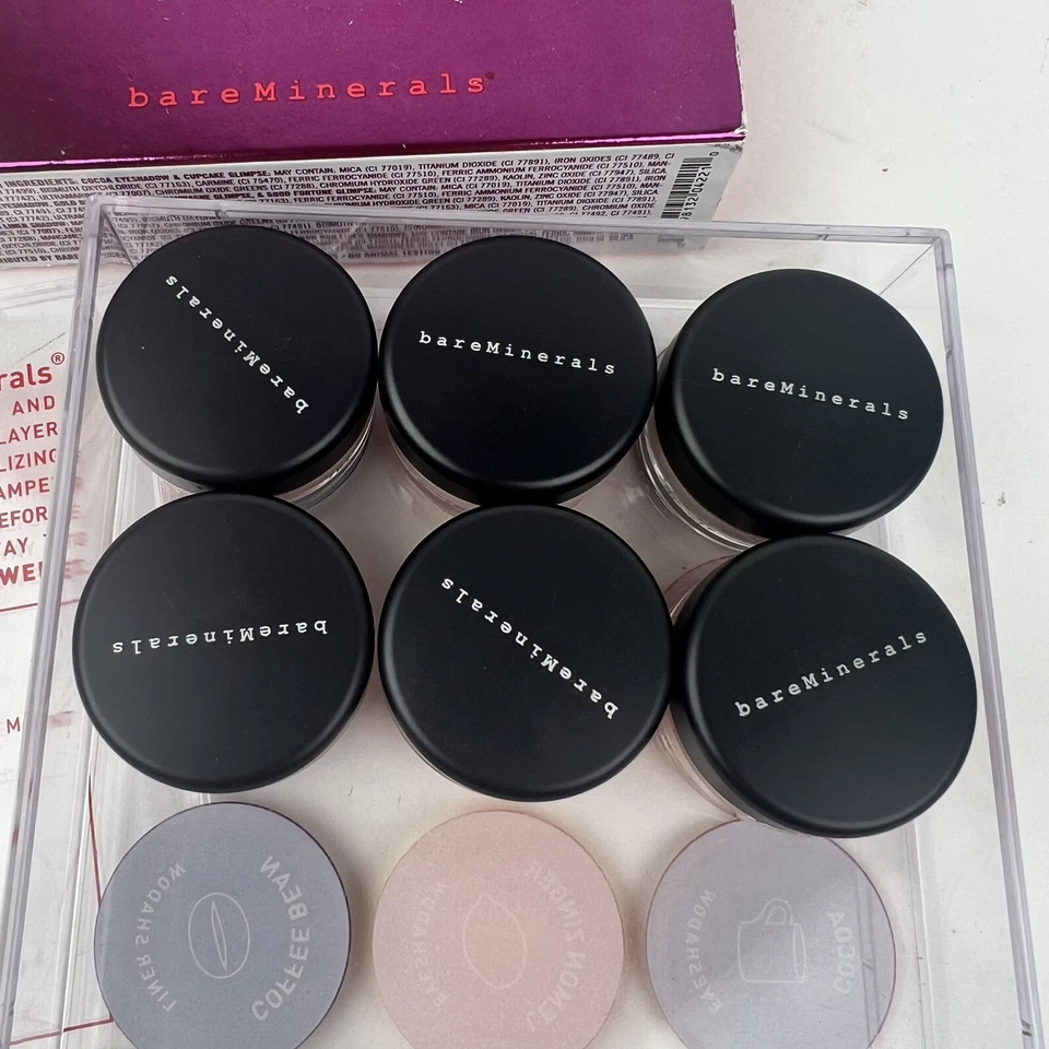 6x BareMinerals Guilty Pleasures Eyeshadow Lot Set Glimpse Champagne Cocoa Gold - Image 3 of 4