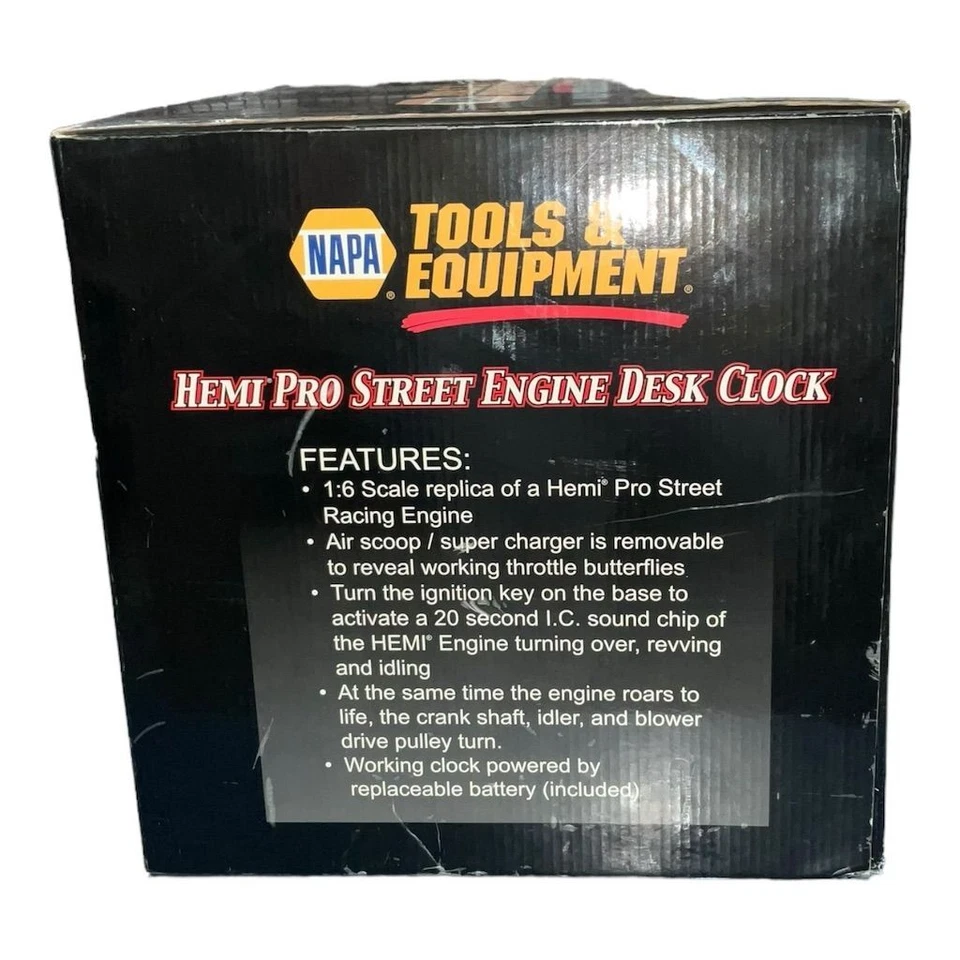NAPA Tools Hemi Pro Street Engine Desk Clock Multicolor Automotive Analog Quartz - Image 3 of 4