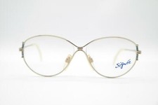 Vintage Signee by Metzler 7300 801 Gold White Green Oval Glasses Frame NOS