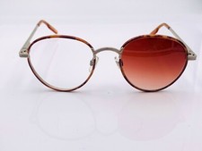 Vintage Foster Grant Seduction Brown Gray Metal Oval Sunglasses Frames