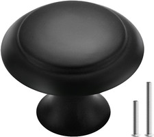 10PCS Cabinet Knobs for Dresser Drawers  1.2 Inch Premium and Elegant Matte Black