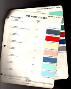 1957 Cadillac Color Chart