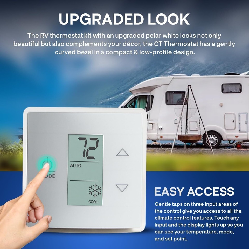 Thermostat Kit 3316230.000 RV for Dometic Single Zone LCD Touch Air