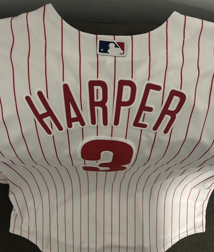 Nike Authentic Philadelphia Phillies Bryce Harper Baseball Jersey Men’s Sz XXL - Picture 9 of 9