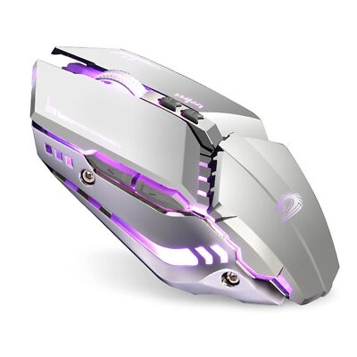T12 Wireless Gaming Mouse Rechargeable 2.4G Silent Optical Wireless Computer ...