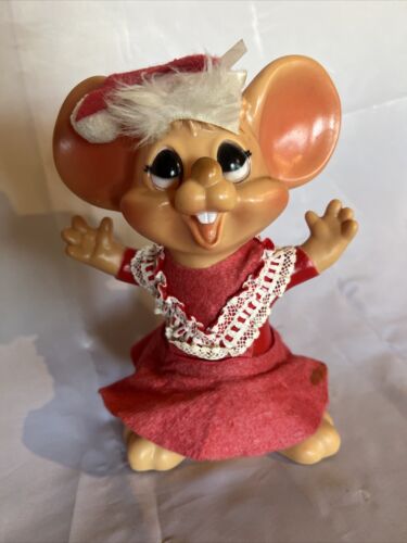 Vintage 11” 1970 Huron Topo Gigio Big Ear Ms Claus Mouse Bank Roy Des Of Fla - Picture 1 of 14