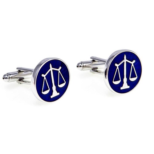MRCUFF Scales of Justice Attorney Lawyer Cufflinks Gift Box & Polishing Cloth - Picture 2 of 5