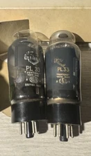 Pair - NOS PL33 MULLARD BVA NOS Power Pentode Audio Valves