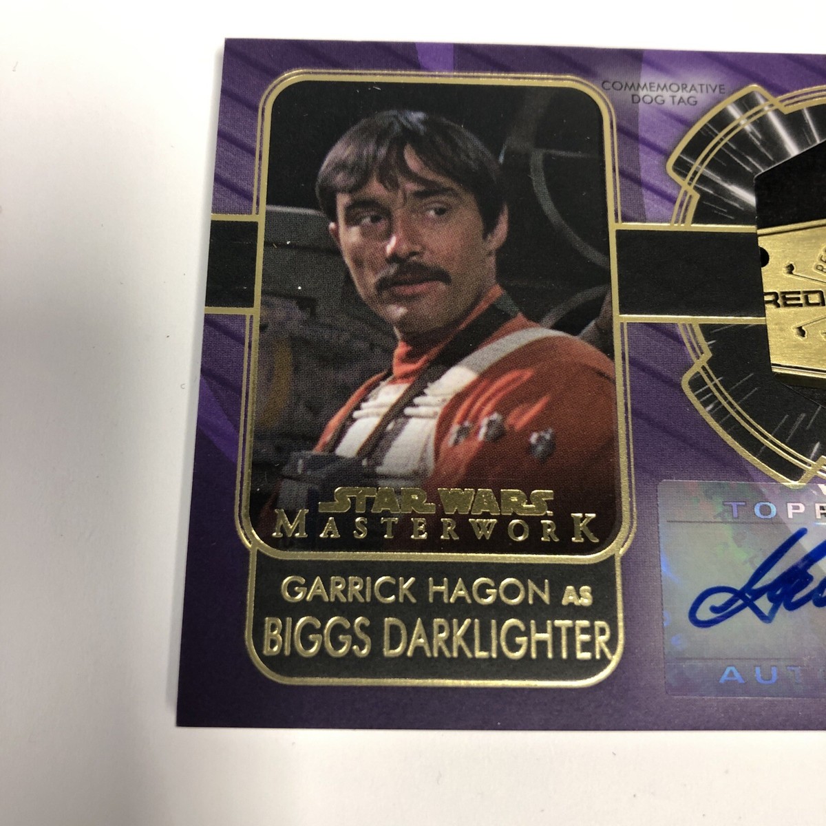 Topps topps starwars masterwork BIGGS autograph card スター 