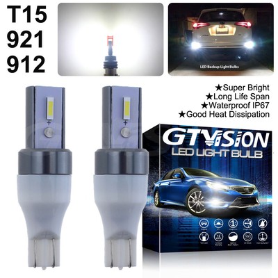 2X Backup Reverse Light 921 912 T15 LED Bulbs Error Free For Honda Accord Civic