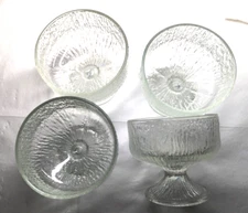 Indiana Glass Crystal Ice: Champagne Glasses OR Sherbet, Plus One Mug, Lot Of 5