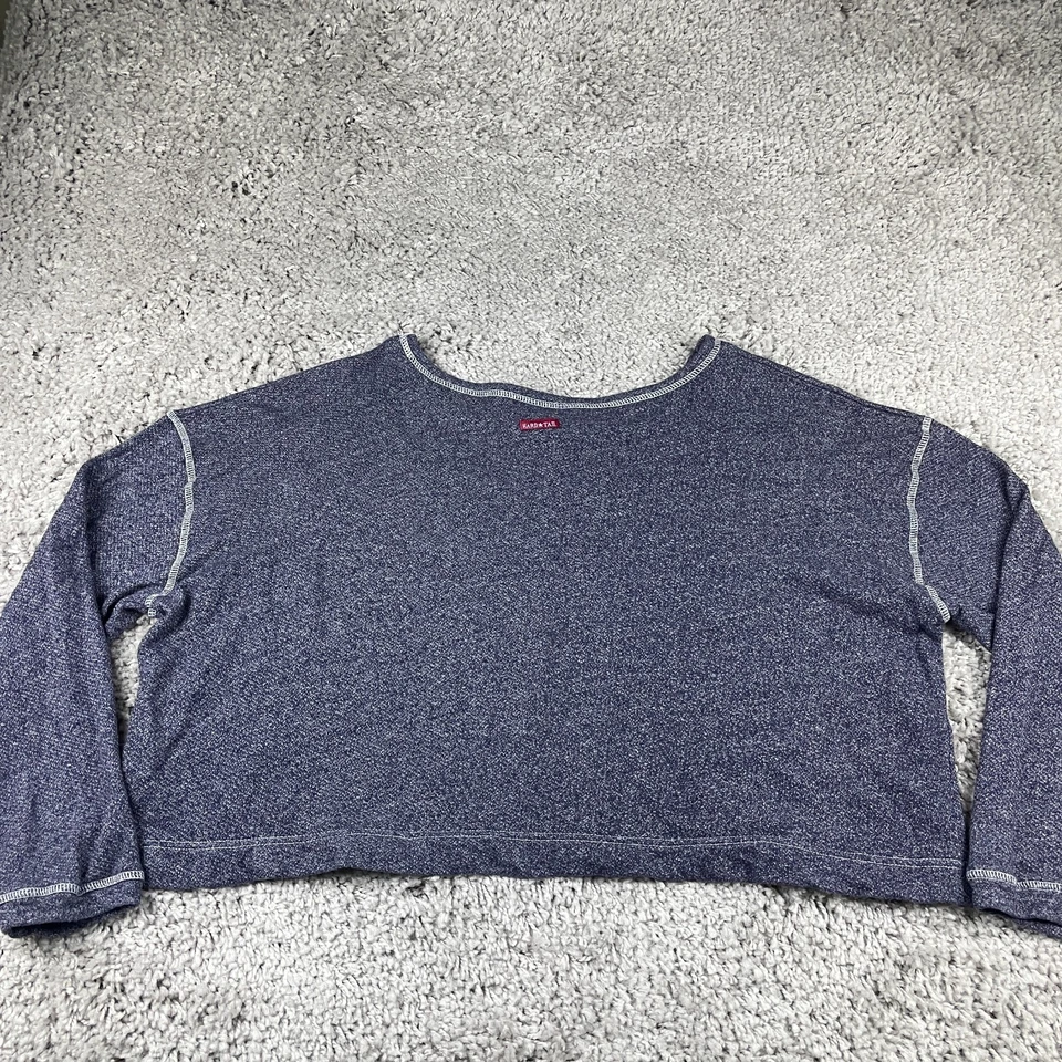 Жесткий хвост St Tropez слайдер толстовка женщин M синий укороченный Boxy большого размера L/S - Изображение 4 из 4