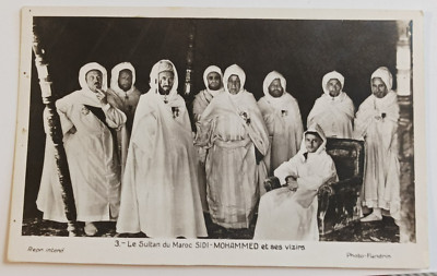 AK Foto Flandrin Sidi Mohammed Sultan von Marokko und seine Wesire