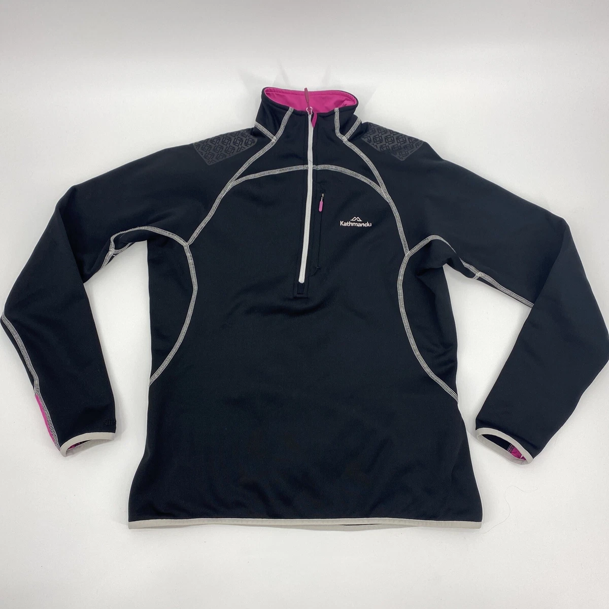 Kathmandu Altica Tech Polartec Jacket Running Jogging Hiking Polar Tec 14 Black