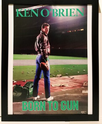 ダムド 80s ヴィンテージプロモポスター Ken O'Brien NY Jets Costacos Brothers 8.5x11 FRAMED Print Vintage